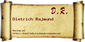 Dietrich Rajmund névjegykártya